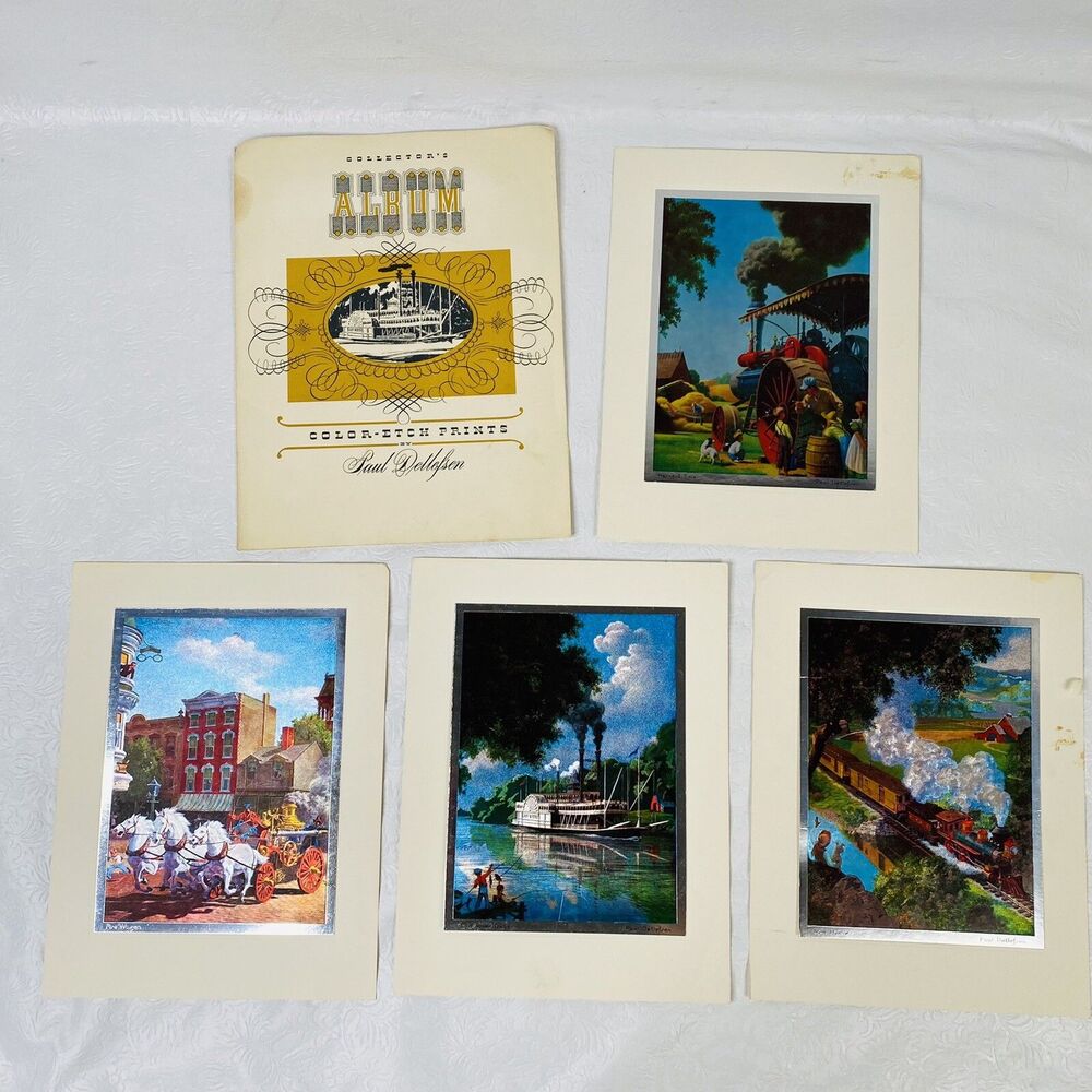 4 Paul Detlefsen Etch Prints Collectoion